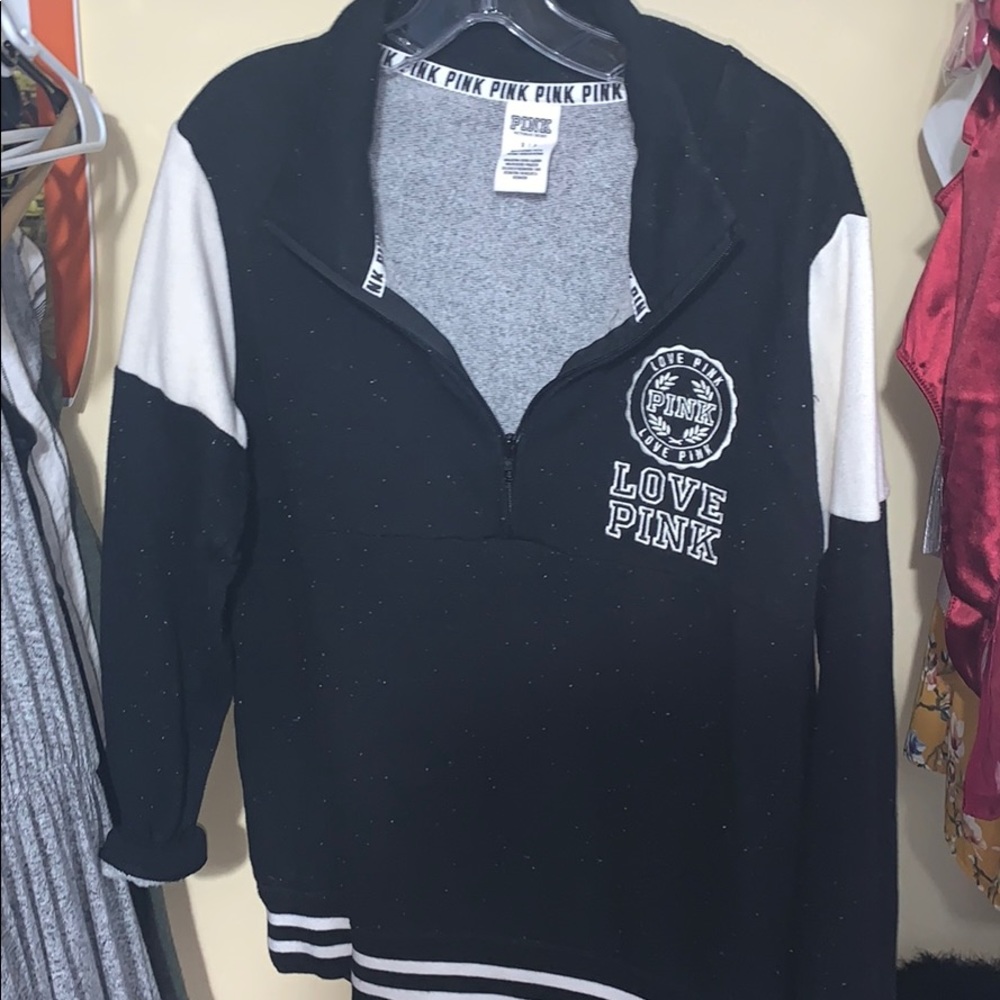 Half Zip cotton PINK sweater